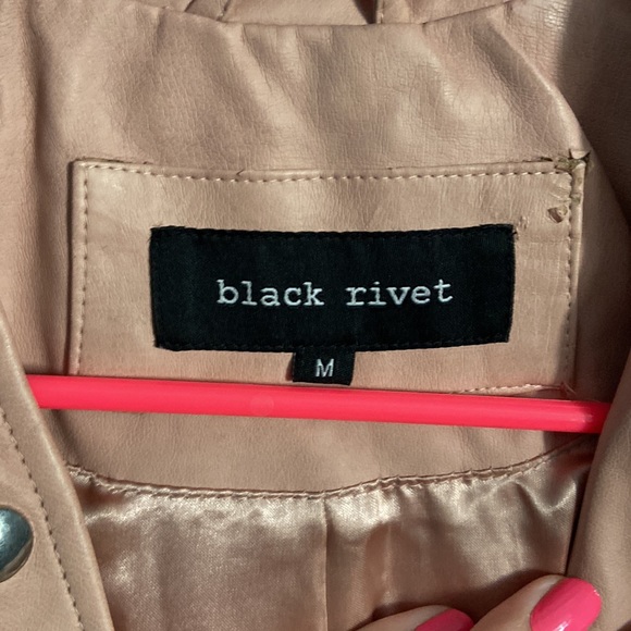 Pink Pleather Moto Jacket - Picture 3 of 4